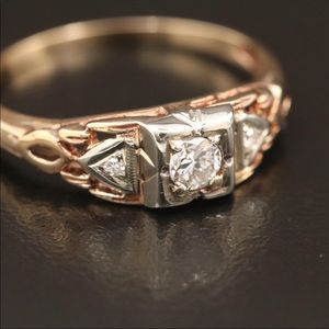 Vintage 14k diamond ring size 6
